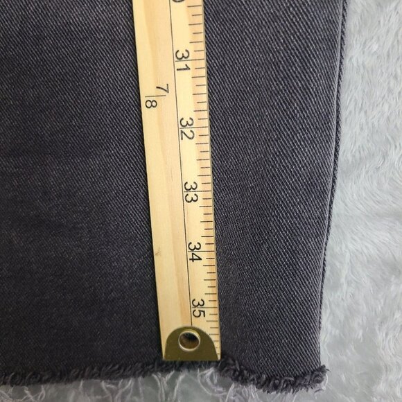 Pac Sun Jeans Women Size 26x26 Black Straight Distressed High Rise Button Fly - Picture 7 of 9